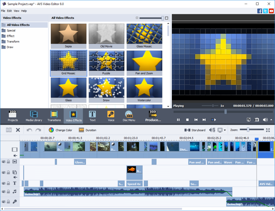 screenshot of AVS Video Editor